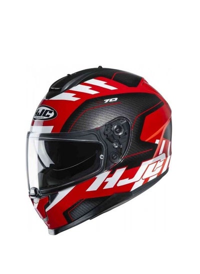 اشتري HJC C70 Koro Helmet Black Red Large في الامارات