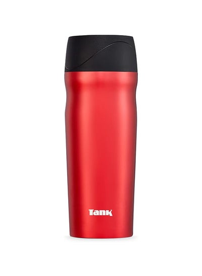 اشتري Tank Stainless Steel Tumbler 450mL, 360° Push Button Lid, Up to 6HRs Hot, Red في مصر