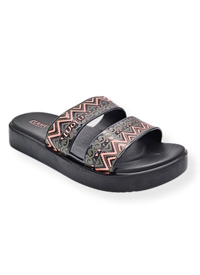 Buy Luofu Women’s Slide Sandals with Double Strap - Lightweight, Comfortable, and Anti-Slip Slippers for Indoor & Outdoor Use, Perfect for Casual, Beach, and Everyday Wear - Stylish and Durable Summer Footwear for Women in Saudi Arabia