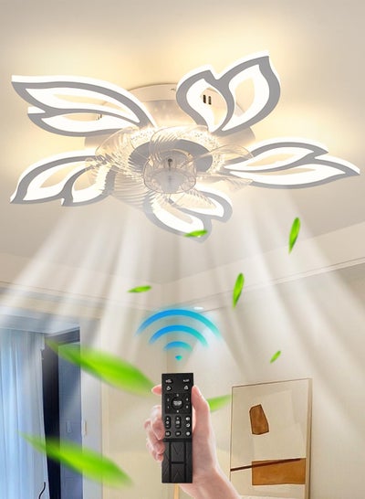 HOOYI 30" Smart Bladeless Ceiling Fan With Light And Remote | 6 Speeds, Dimmable LED, Works With App