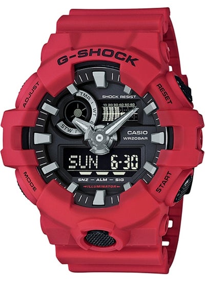 Buy Casio G-shock Analog Digital Red Men's Watch 200 Meter Water Resistant with Day and Date GA-700-4A in Saudi Arabia