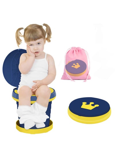 Buy Toddler Travel Potty, Portable Baby Toilet with Cleaning Bags, Foldable Carry Potty for Traveling, Camping, Baby Training Toilet for Indoor and Outdoor in Saudi Arabia