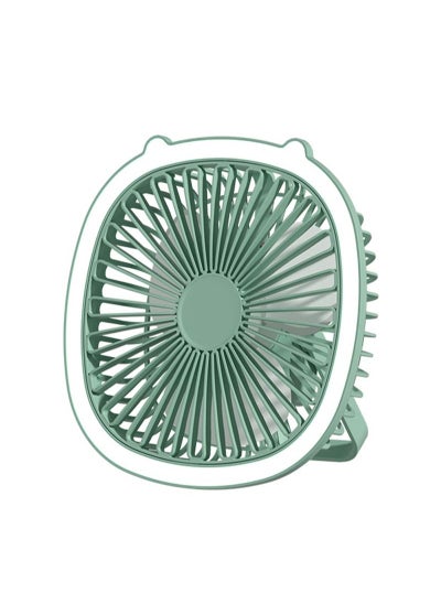 Buy SUNHOME Portable USB Table Lamp and Desktop Fan Green in UAE