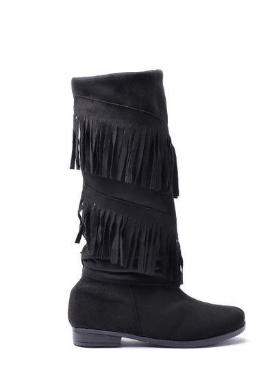 Buy MD-1 Boot FLAT STYLISH Matrial Suede - Black in Egypt