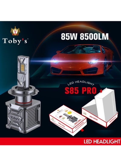 Buy Toby’s New S85 PRO 2024 Upgraded H11 170W Tested LED Headlight Bulbs17000LM/pair Super Bright Headlights Conversion Kit 6500K Xenon White Halogen Replacement with Fan Pack of 2 in UAE