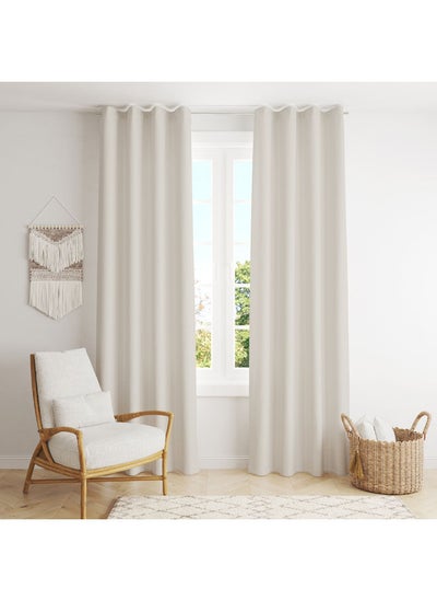 Buy Blackout Curtains  Thermal Insulated Fabric 1panel - Dark Off White-140x280 in Egypt