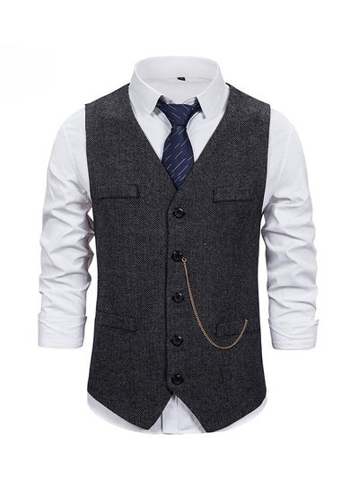 اشتري New Fashionable Herringbone Patterned Suit Vest في الامارات