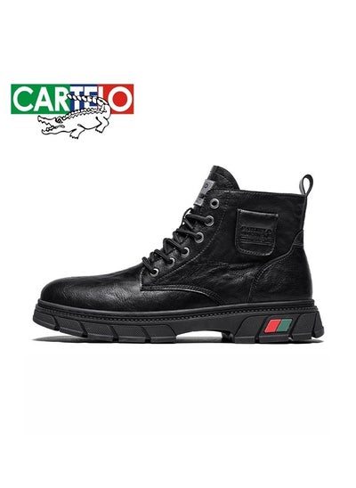 Buy Men's High Top Outdoor Waterproof Casual Shoes Martin Boots in Saudi Arabia