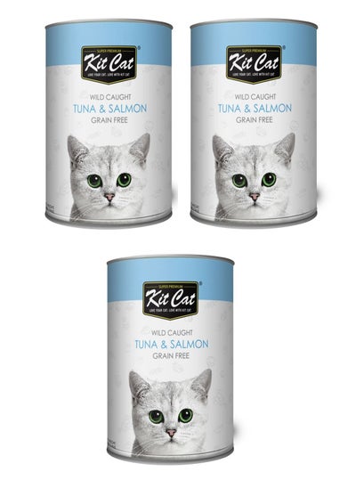 اشتري 3Pc Wild Caught Tuna And Salmon Cat Wet Food 400G في الامارات