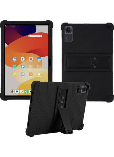 Buy Case for Xiaomi Redmi Pad SE 11 inch 2023 Tablet, Kids Friendly Soft Silicone Adjustable Stand Cover for Xiaomi Redmi Pad SE 11 inches 2023 Released Tablet (Black) in UAE