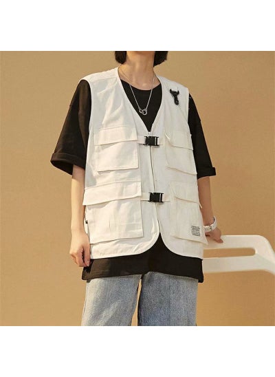 Buy Mens Summer Outdoor Vest Sleeveless JacketWhite White in Saudi Arabia