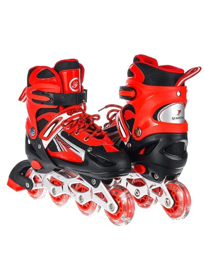 Buy Adjustable Perfect In-Line Skate Shoes With LED Flash Large in Saudi Arabia