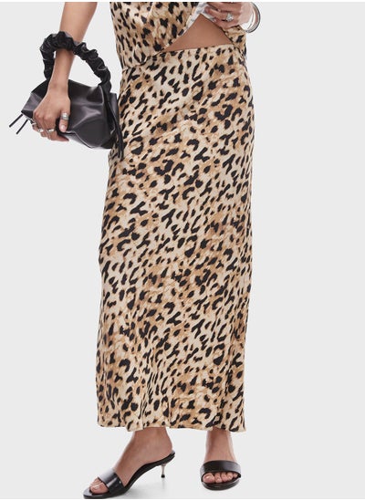 Buy Leopard Print Maxi Skirt in Saudi Arabia