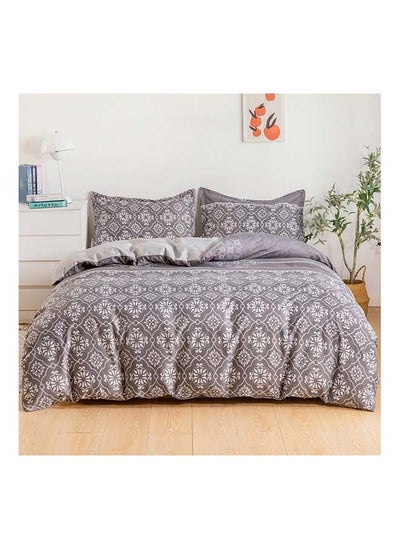 Buy 4-Piece Single Size Duvet Cover Set Microfibre Schooner 1 Duvet Cover 160x210 cm; 1 Fitted Sheet 120x200x25 cm; 2 Pillow Cover 48x74cm Multicolor in UAE