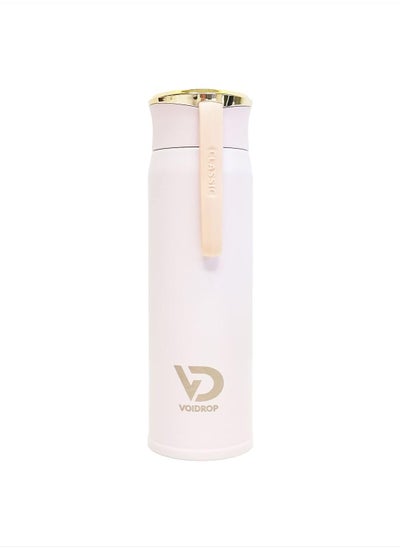 Buy VOIDROP Small Insulated Water Bottle 450ML Stainless Steel Water Bottle With Golden Lid-Water Bottle With Silicon Strap Hydrate Water Bottle Tumbler Water Bottle 16oz (LAVENDER) in UAE