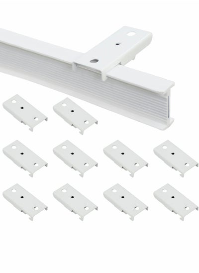 اشتري Ceiling Track Mounting Bracket, Curtain Track Bracket Slide Rail Accessories, DIY Mount for Straight or Curved Curtain Track, Side Mount or Ceiling Mount (38 Pcs) في الامارات