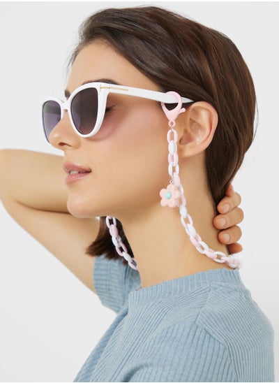 Buy Chunky Sunglass Chain With Floral Charm in UAE