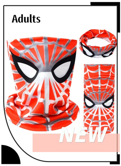 Buy Spider-Man summer parent-child magic bandana neck scarf hundred change sunscreen face mask mask square scarf sweat absorbent breathable, adult models in UAE