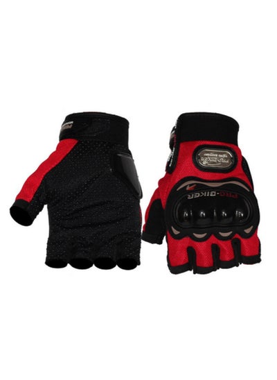 Buy Motorcycle Gloves Half Finger Gloves Men Gloves Shockproof in Saudi Arabia