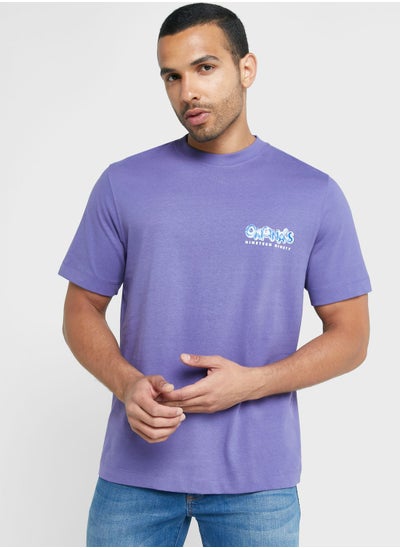 Buy Slogan Crew Neck T-Shirt in UAE