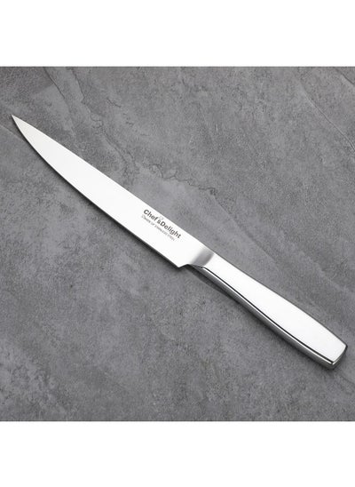 Buy Chef'S Delight Celina Pro Slicer Knives 8 Inch Precision Sharp Shinny Silver Handle Perfect For Slicing Meats Fruits And Vegetables In The Kitchen in UAE