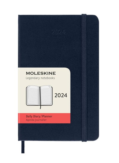 Buy Moleskine 2024 Daily Planner, 12M, Pocket, Sapphire Blue, Hard Cover (9x14 cm)) in UAE