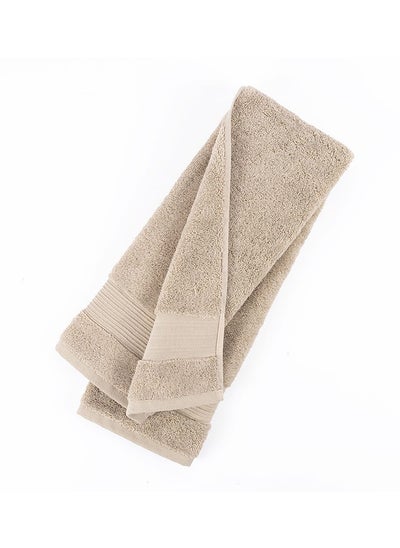 Buy Serra Hand Towel, Beige - 600 GSM, 50x90 cm in UAE