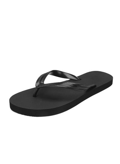 Buy Beach Flip Flops Black in Saudi Arabia