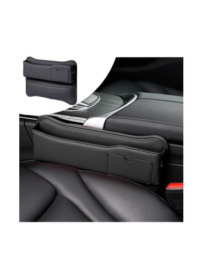 Buy Car Seat Gap Filler Organizer, Car Seat Organizer, Front Seat Black Premium Leather, Adjustable Multifunctional Car Accessories for Women Interior Car Essentials, for SUV Truck(Black) in Saudi Arabia