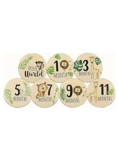 Buy Baby Wooden Monthly Milestone Cards With Announcement Sign, Pregnancy And Baby Shower Gifts For Boys And Girls, Newborn Photography Props in Saudi Arabia