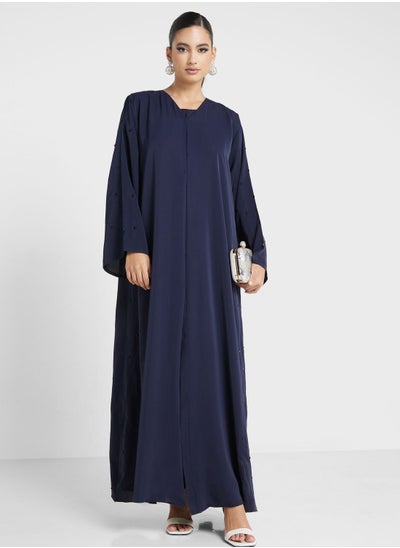 اشتري Embroidered V-Neck Abaya في الامارات