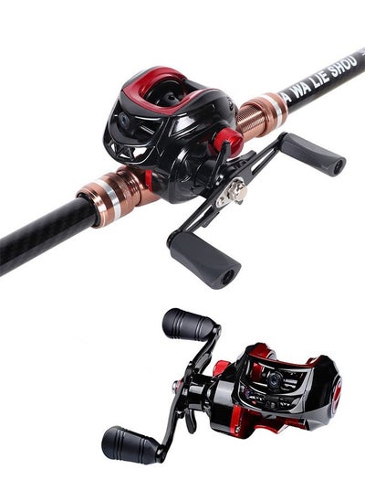 Buy Baitcasting Reels, New Low Profile Design Baitcaster Fishing Reel, Magnet Braking System, 17+1BB berarings, 17.6 Lbs Carbon Fiber Drag, 7.2:1 Gear Ratio in Saudi Arabia