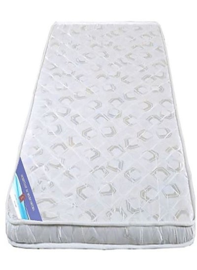 Buy AWF AL WADI FURNITURE Single Size Medicated Mattress, Comfort Back Support, Reversible Use Option, Polyester Fabric, 90W x 190L x 7H cm, WHITE in UAE