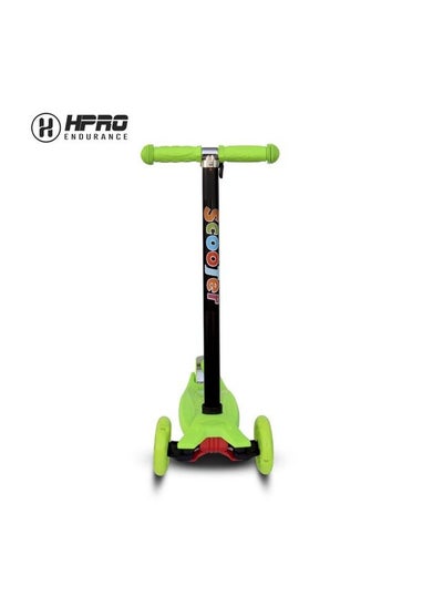 Buy H PRO Adjustable 3 Wheel Scooter | Unisex Skateboard Scooter For Kids-Green in UAE