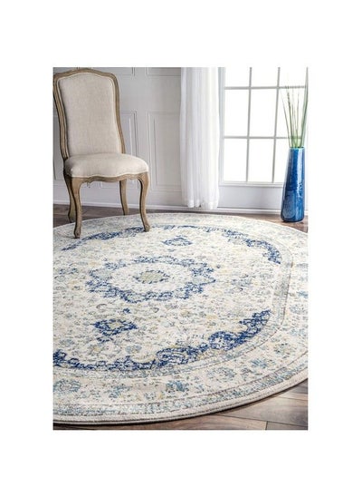 Buy Paisley Verona Vintage Persian Area Rug 3' X 5' Oval Blue in UAE