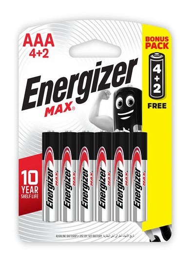 Buy Max AAA Alkaline Batteries (Set of 4+2) in Egypt