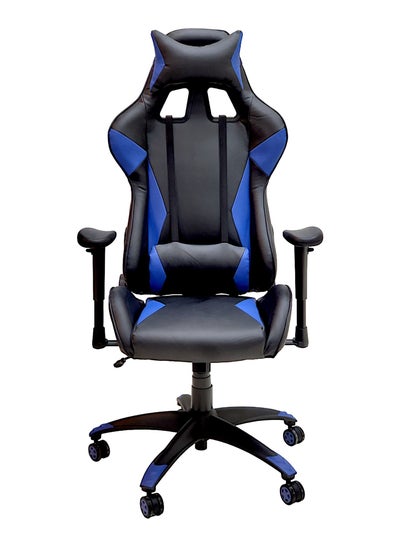 Buy SBF High Back Faux Leather Gaming Chair with 2D Armrests - Reclining Office Chair with Adjustable Height, Headrest, Lumbar Support, Ergonomic Swivel Computer Chair, Blue Black in UAE