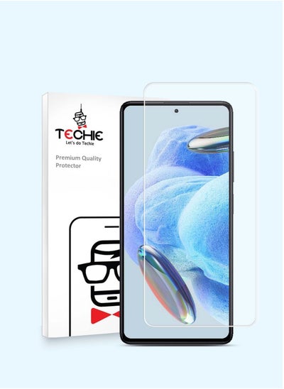 Buy HD Tempered Glass Screen Protector for Redmi Note 12 Pro 5G - Anti Reflection Anti Bubbles 9H Hardness 0.33 mm Rounded Edges Easy Installation in Saudi Arabia