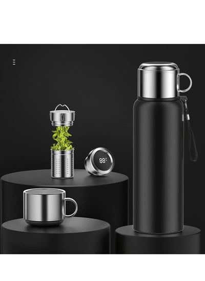 Buy Smart Water Bottle With Protective Case, 1200ml LED Temperature Display Thermos Cup, Stainless Steel Vacuum Travel Mug for 12 Hours, Hot and Cold Tea Coffee Vacuum Thermoses Cup in UAE