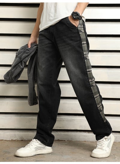 Buy Men's Black  Straight Fit Jeans - Sleek and Modern Denim in UAE