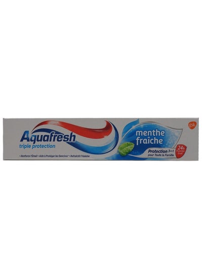 Buy Aqua Fresh Triple Protection Toothpaste Fresh Mint Flavor - 75 ml in Saudi Arabia