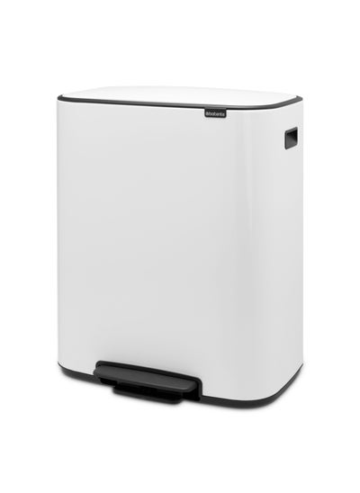 Buy BRABANTIA Pedal Bin, with 1 Inner Bucket, 60 litres - White in UAE