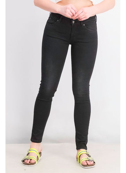 اشتري Women Regular Fit Stretchable Jeans, Black في السعودية