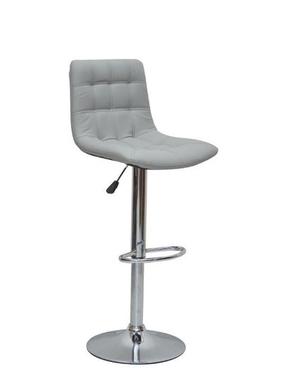 Buy Adjustable Swivel Barstools, PU Leather With Chrome Base, Pub Counter, Multi Function Chair 259-GREY in UAE