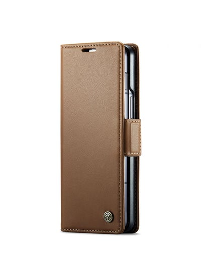 اشتري Samsung Galaxy Z Fold 5 5G Leather Case Wallet Flip Cover Card Slots Magnetic Closure Stand Phone Holder Function Fold Shockproof Protective Full Protection Anti-drop Anti-scratch Accessory في السعودية