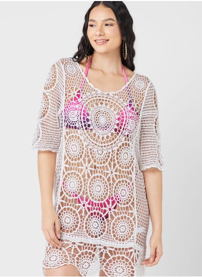 Buy Lace Detail Beach Cover Up in UAE