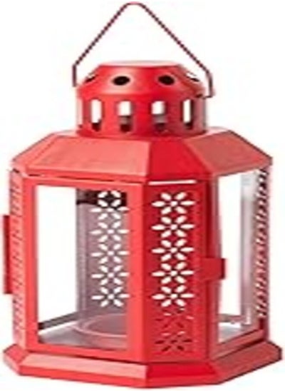 اشتري Ikea Lantern for tealight, in/Outdoor red22 cm (9 ") في مصر