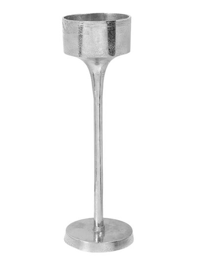 اشتري Lorin Taper Candle Holder, Silver & Walnut – Small في الامارات