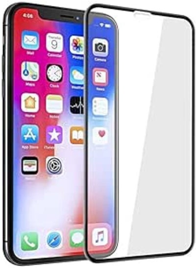 اشتري Tempered glass screen protector for iphone xs max / 5d - black في مصر