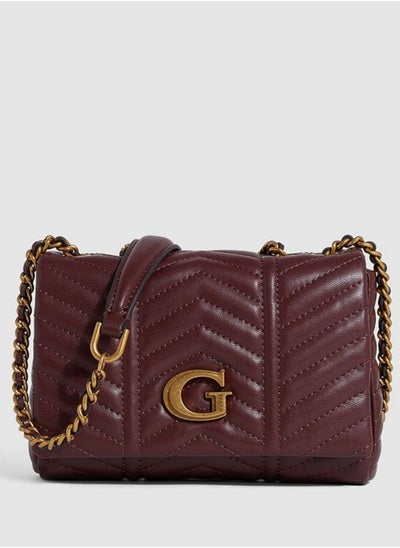 Buy Guess Quilted Convertible New Crossbody Bag Brown in Saudi Arabia